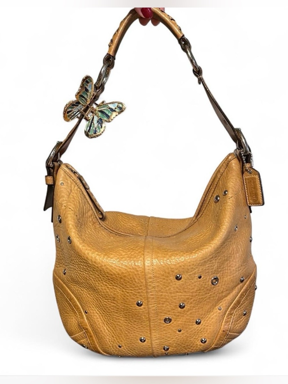 Coach studded grommet large hobo slouchy bag